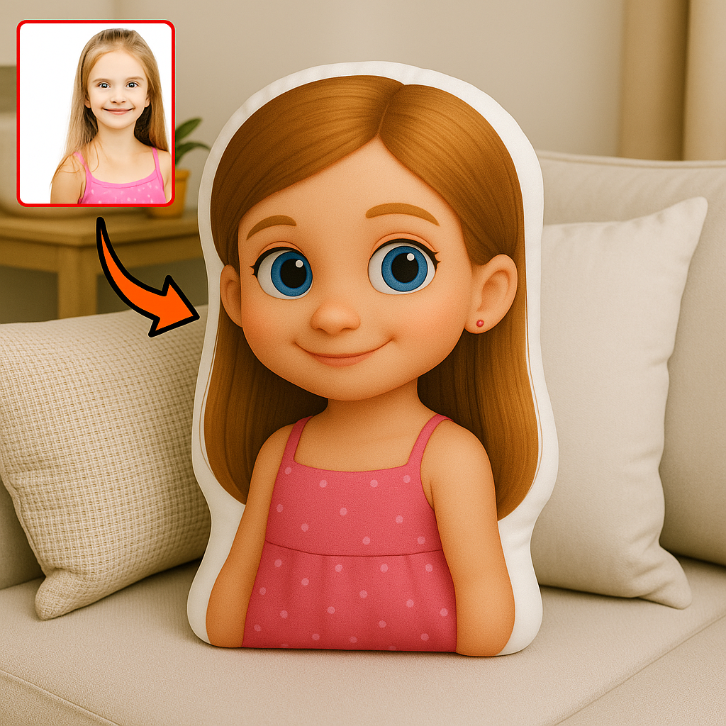 Custom Face Body Pillow 3D Cartoon Throw Pillow Home Decor Gift - auphotoblanket