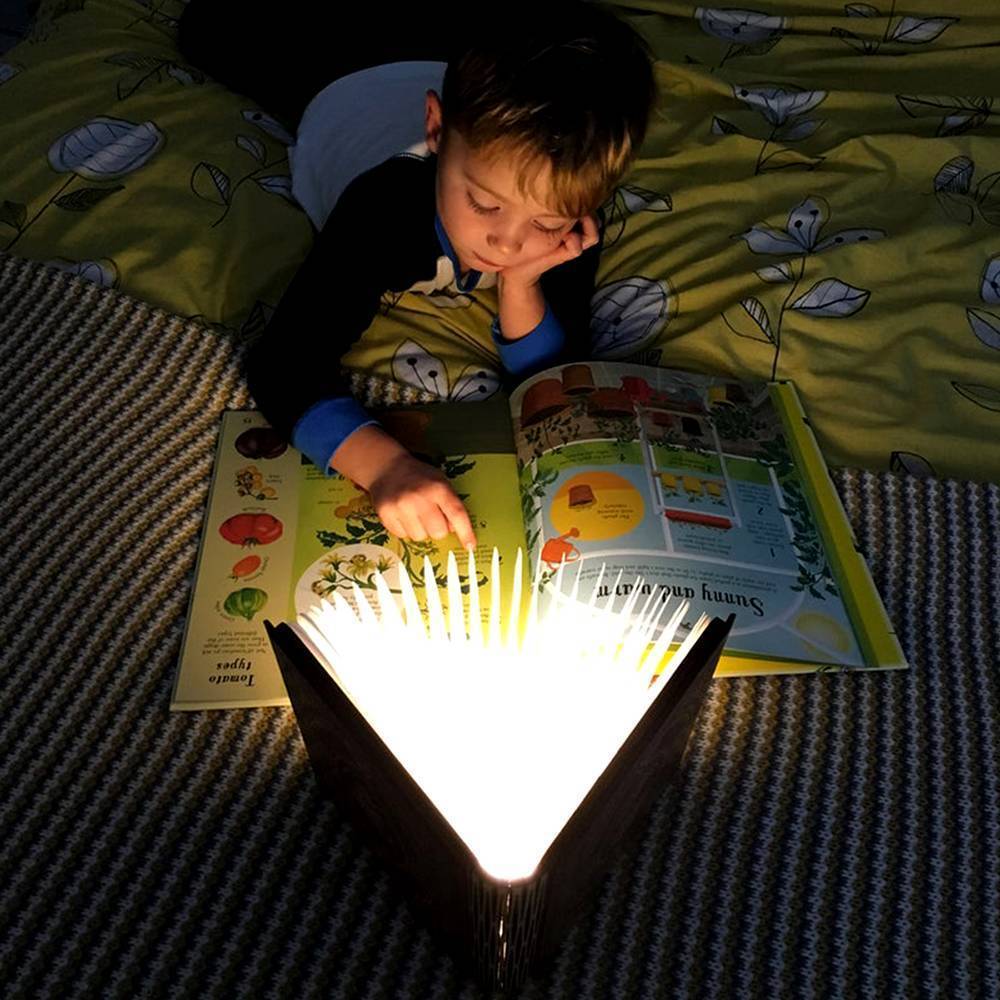 Custom Magic Book Light, Book Shaped Light Decorative Lamp, Baby Gift Reading Light - auphotoblanket