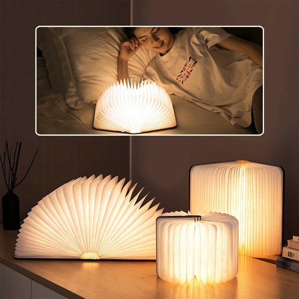 Custom Magic Book Light, Book Shaped Light Decorative Lamp, Baby Gift Reading Light - auphotoblanket