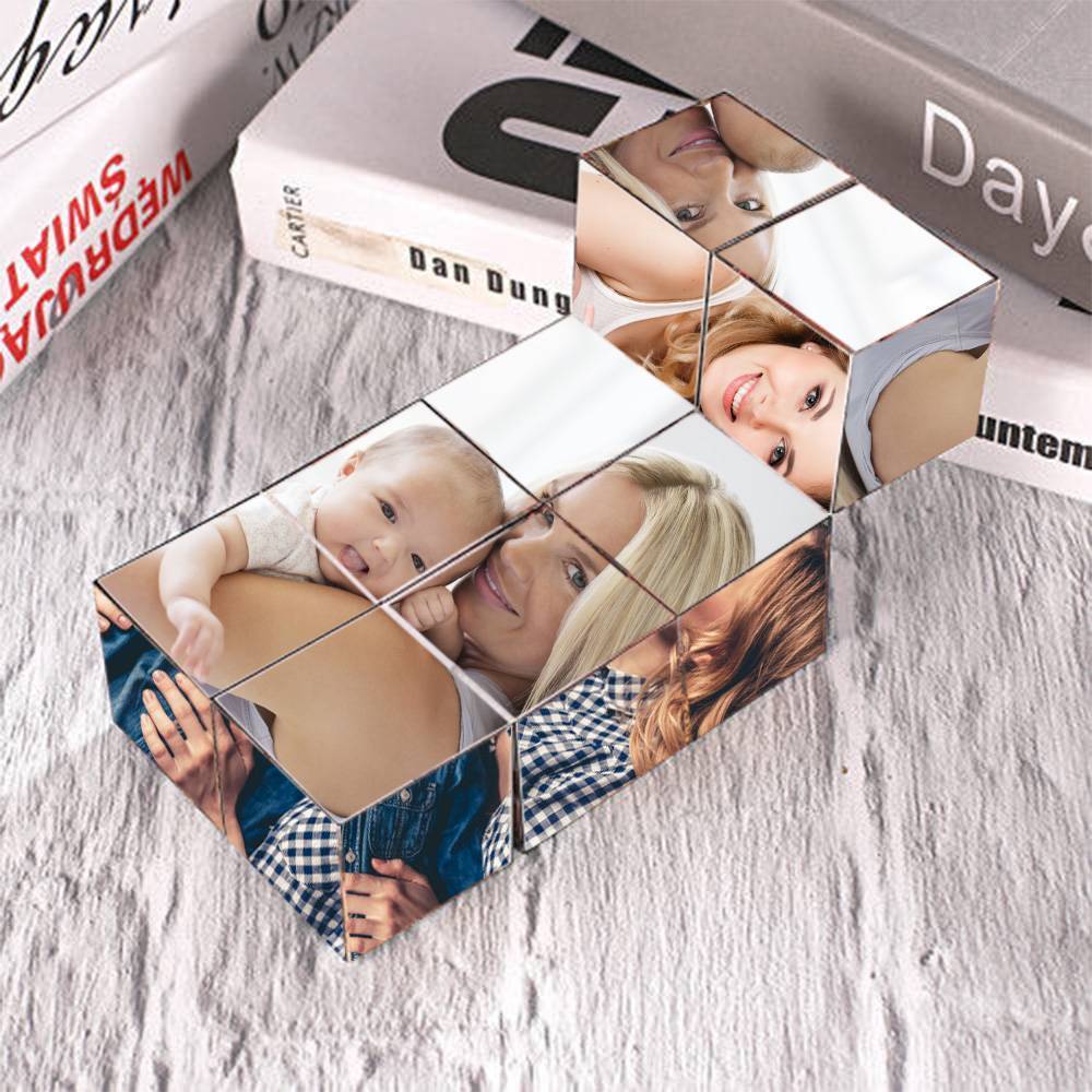 Magic Photo Cube Gift For Mom Flipping Photo Cube - auphotoblanket