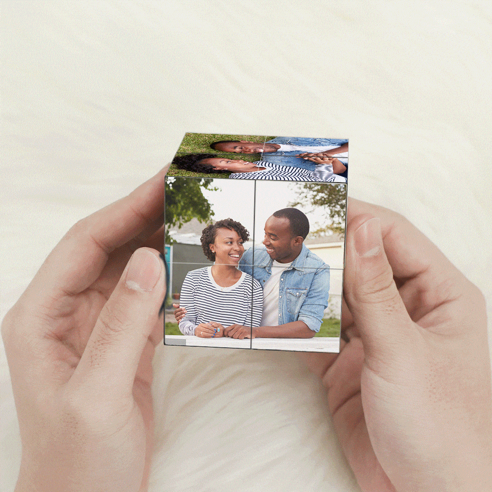 Magic Photo Cube Foldable Picture Cube Anniversary Gift For Couple - auphotoblanket