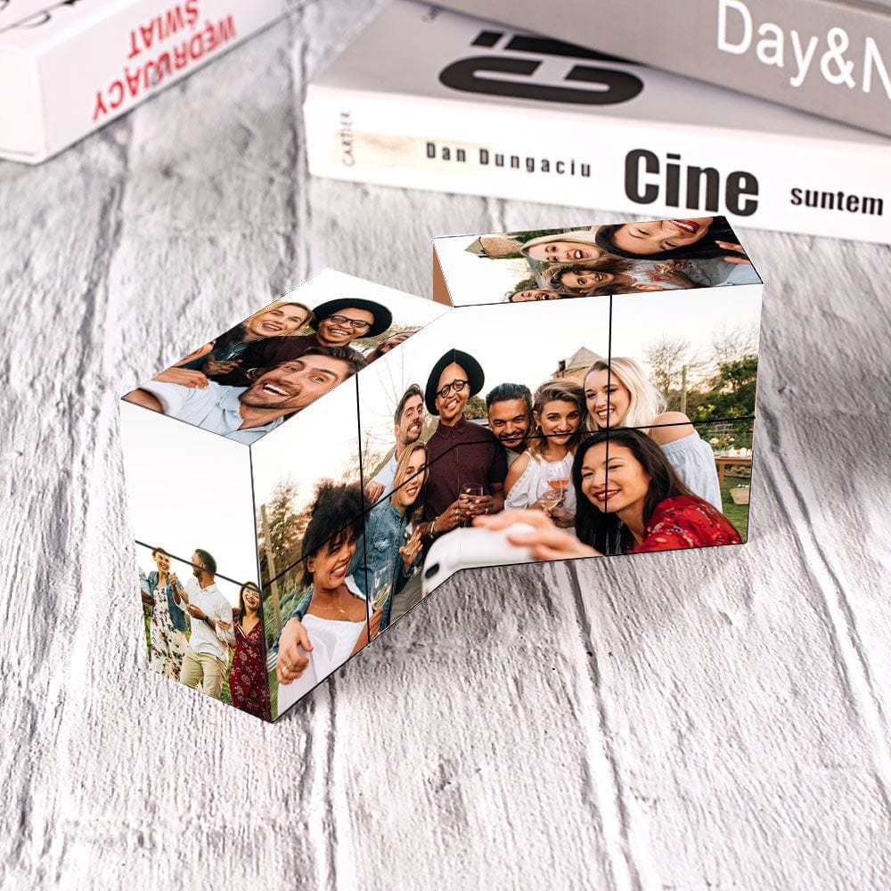 Custom Photo Cube Flipping Photo Cube Picture Cube Gift For Friends - auphotoblanket