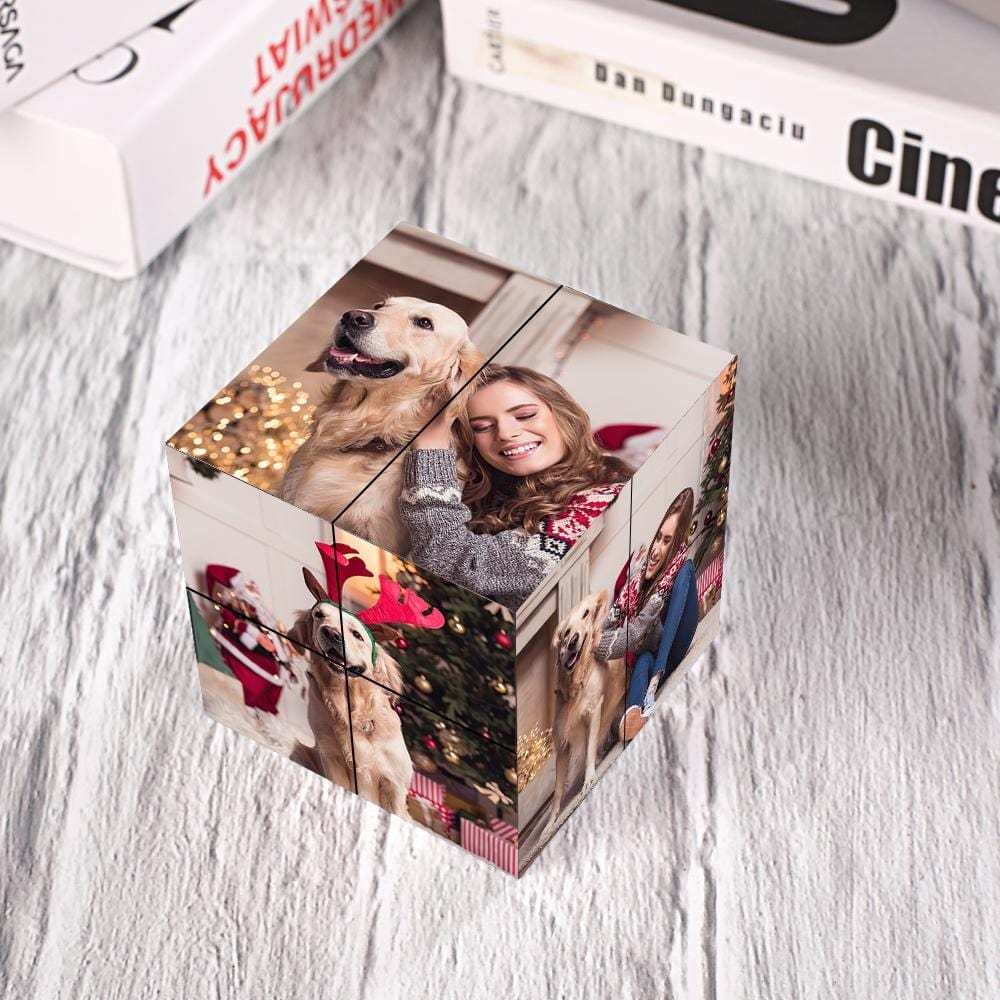 Dog Memorial Gift Flipping Photo Cubes - auphotoblanket