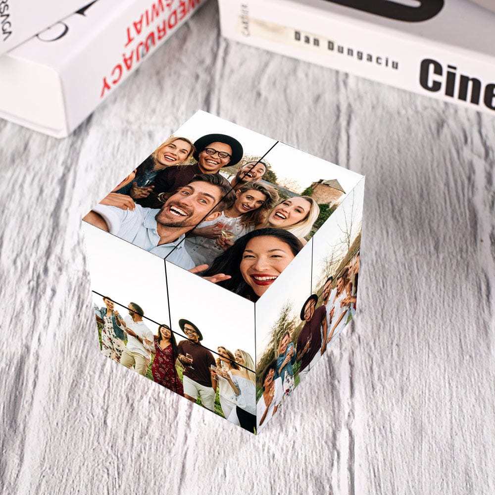 Custom Photo Cube Flipping Photo Cube Picture Cube Gift For Friends - auphotoblanket