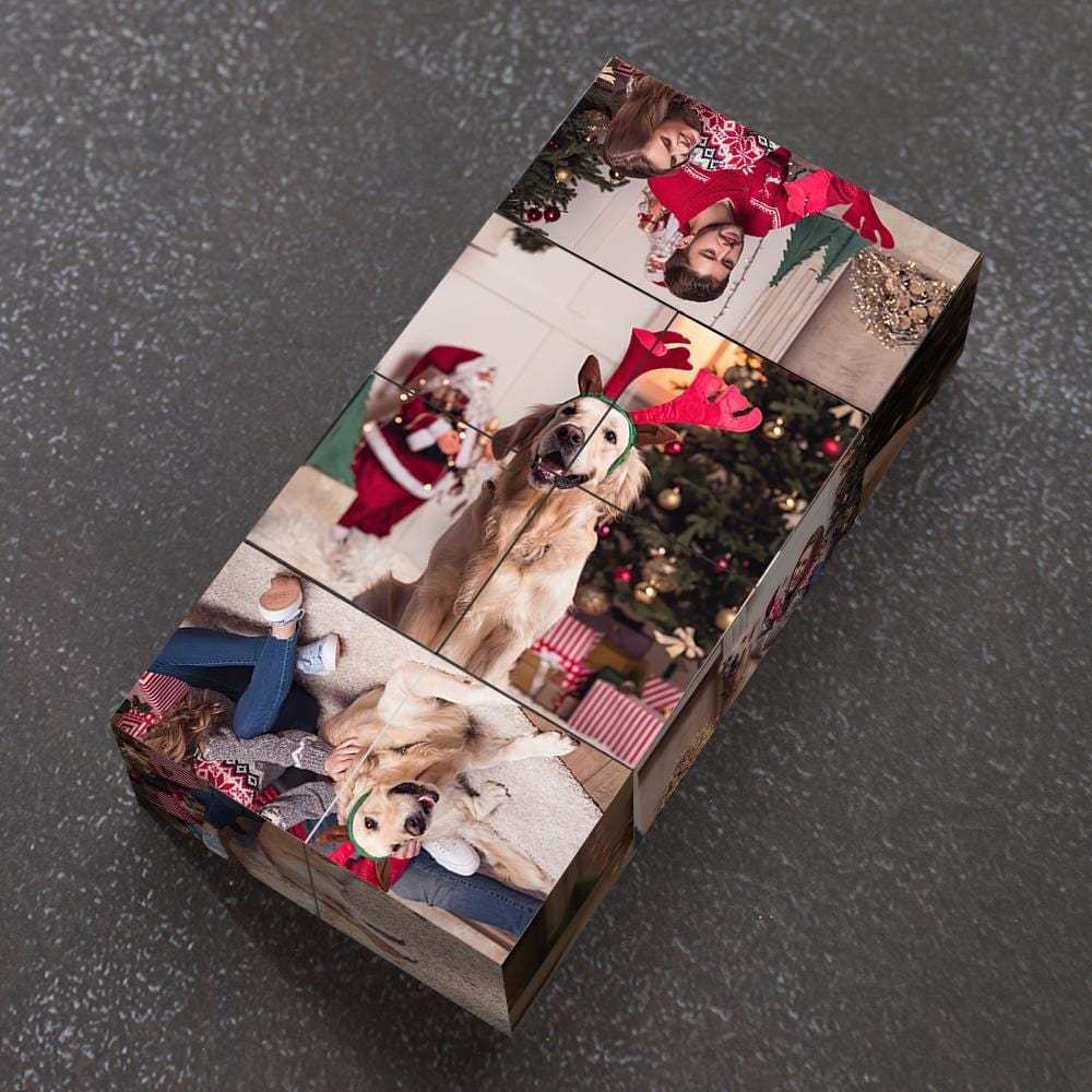 Dog Memorial Gift Flipping Photo Cubes - auphotoblanket