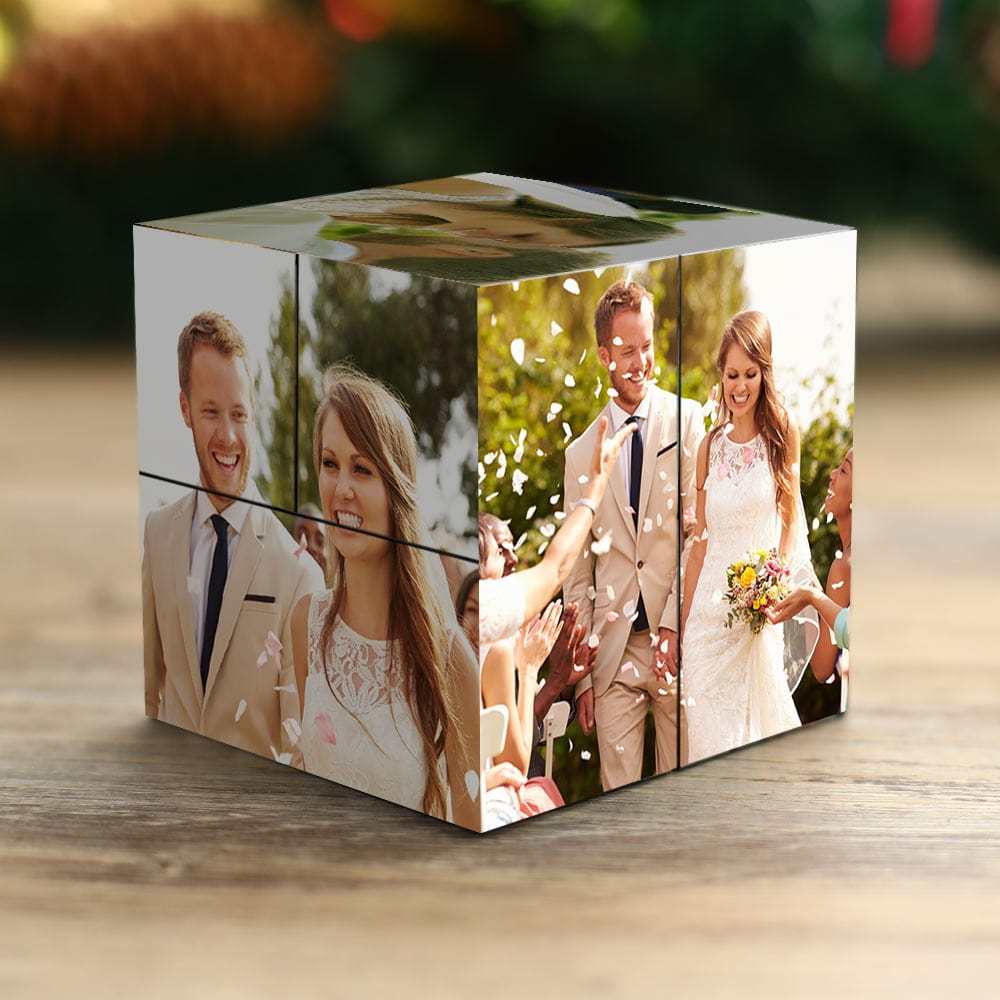 Custom Photo Cube Flipping Photo Cube Picture Cube Wedding Gift - auphotoblanket