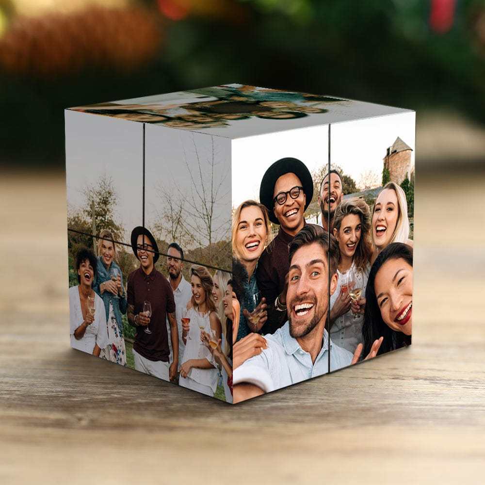 Custom Photo Cube Flipping Photo Cube Picture Cube Gift For Friends - auphotoblanket