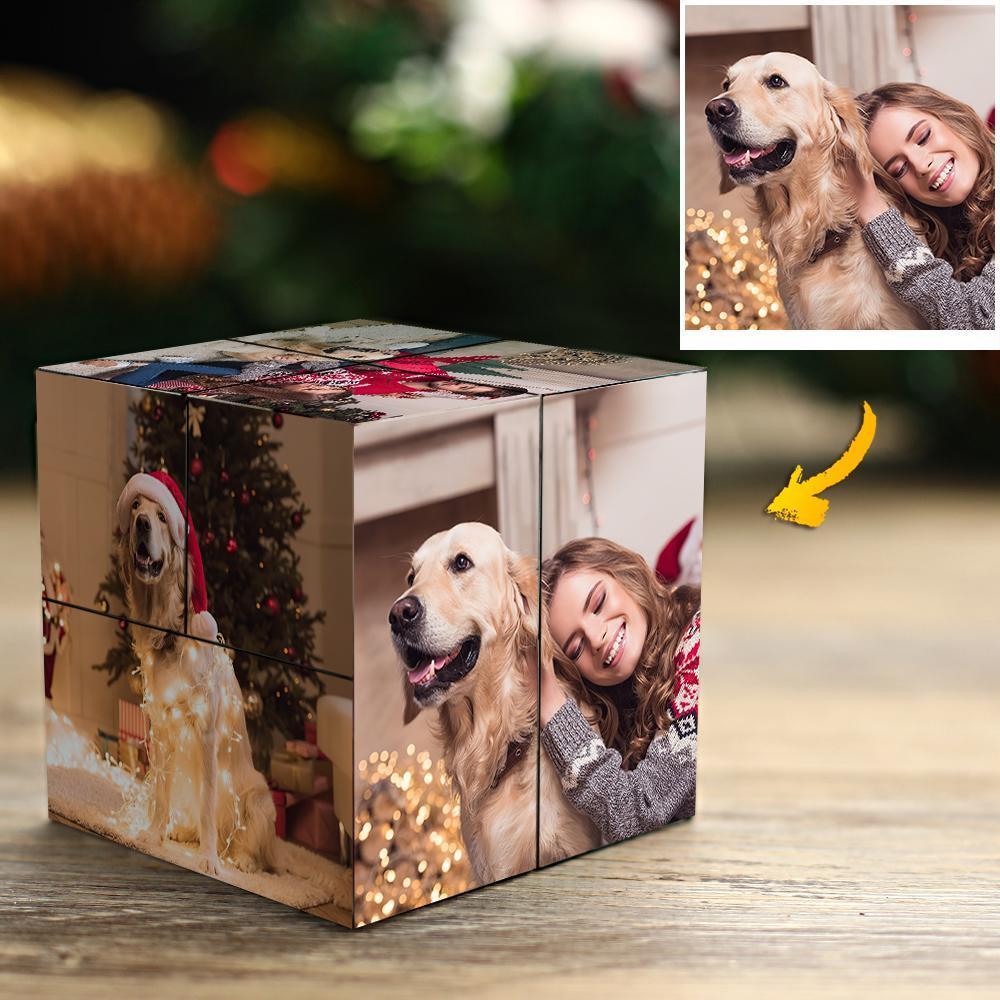 Dog Memorial Gift Flipping Photo Cubes - auphotoblanket