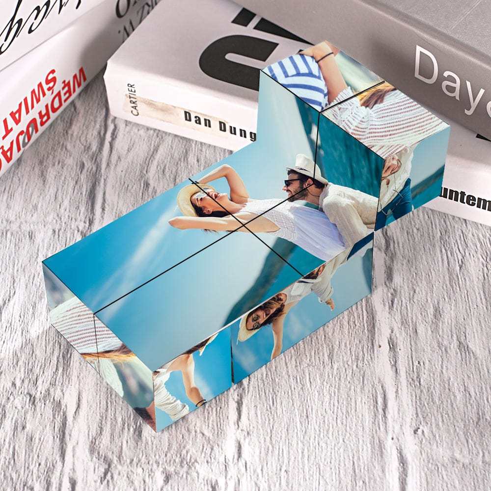 Personalized Photo Cube with Spotify Code Magic Photo Cube Gift For Couple - auphotoblanket