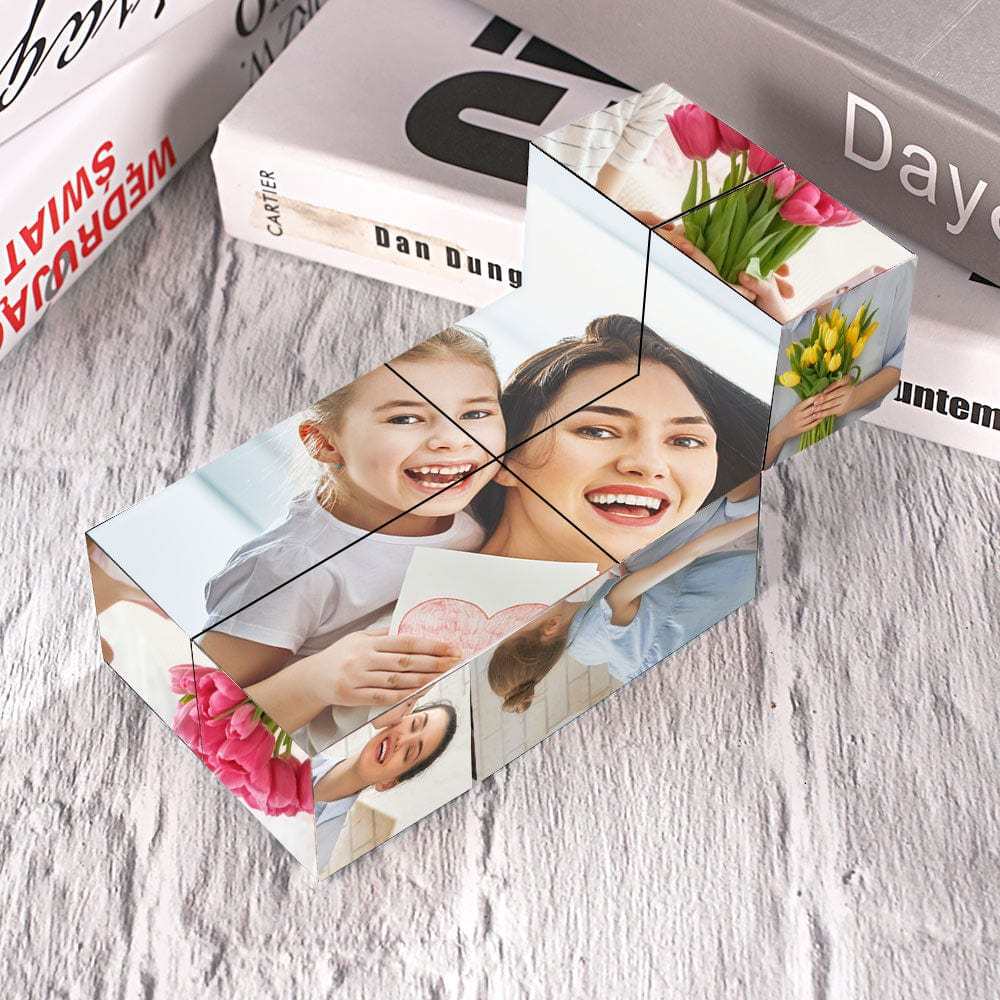 Custom Photo Cube Magic Photo Cube with Spotify Code Gift For Mother - auphotoblanket