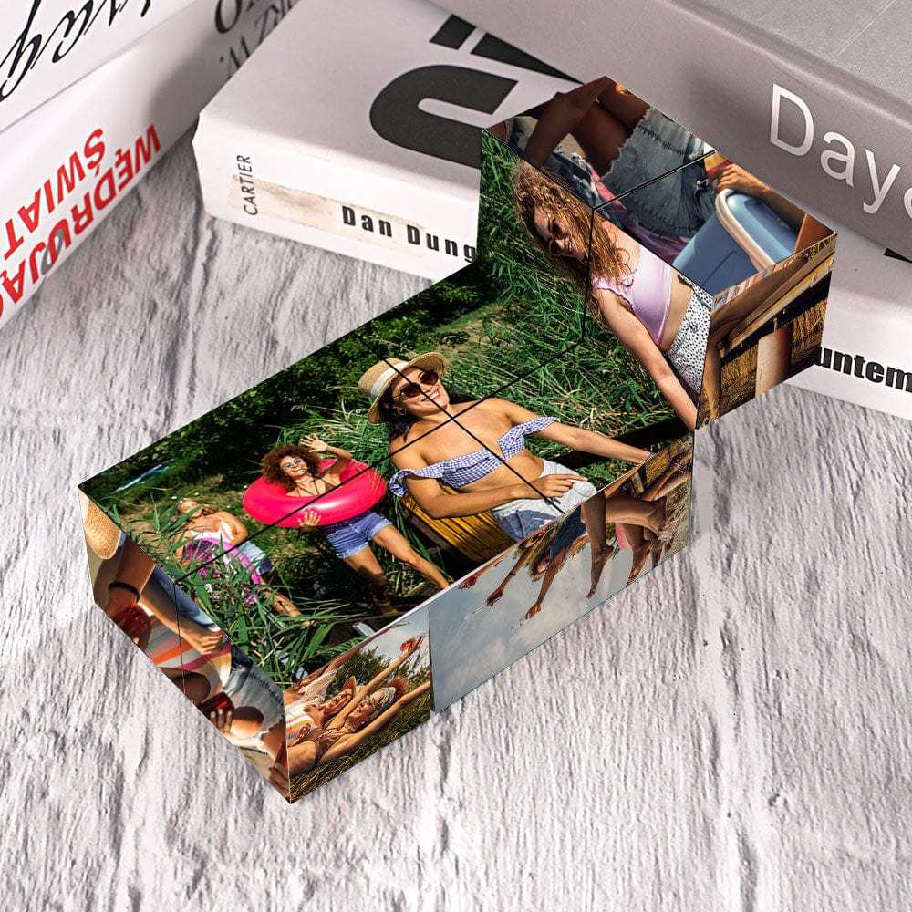 Custom Photo Cube Flipping Photo Cube Picture Cube Gift For Friends - auphotoblanket
