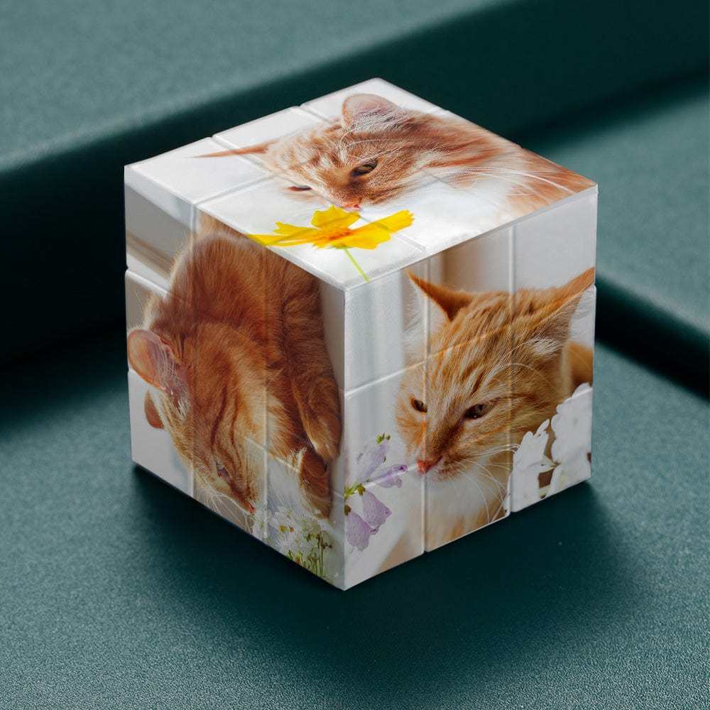 Custom Photo Rubic's Cube Pet Memorial Gift For Pet Lovers - auphotoblanket