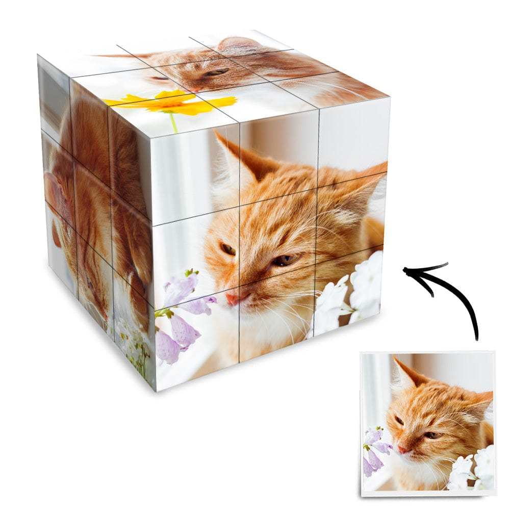 Custom Photo Rubic's Cube Pet Memorial Gift For Pet Lovers - auphotoblanket