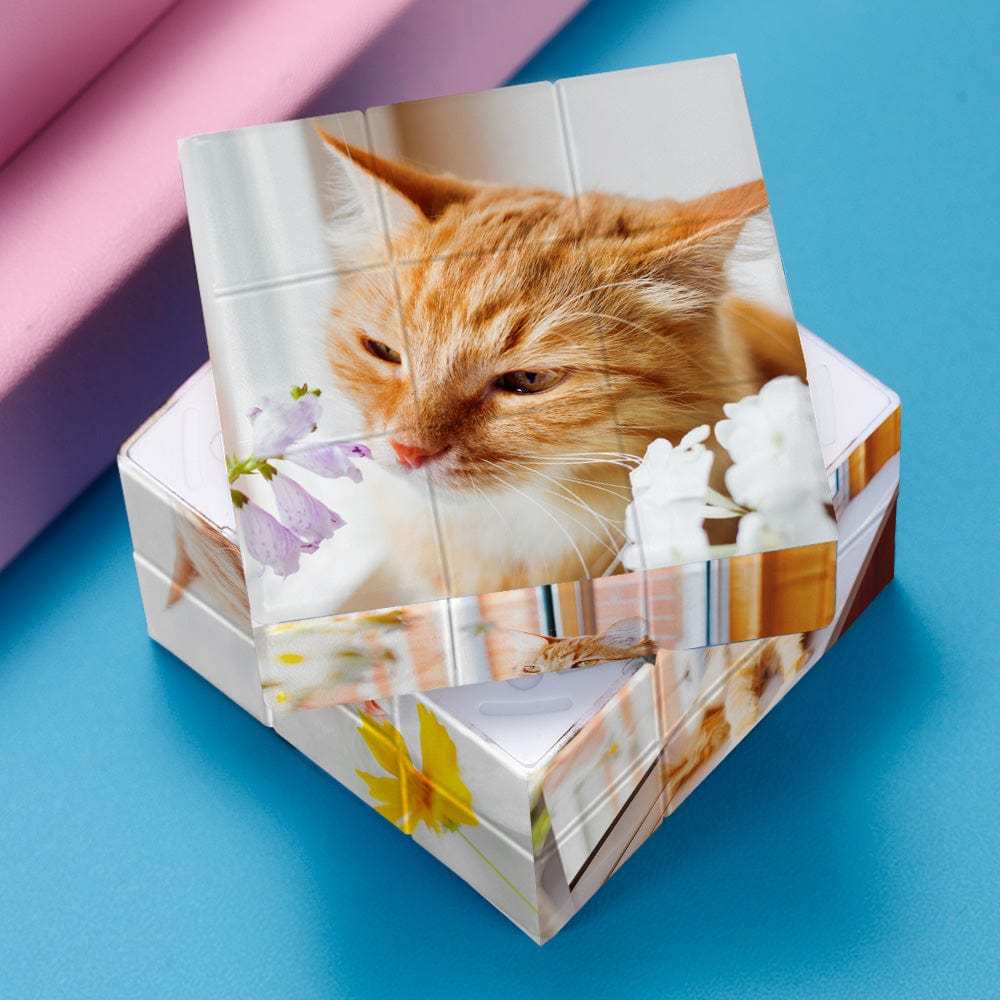 Custom Photo Rubic's Cube Pet Memorial Gift For Pet Lovers - auphotoblanket