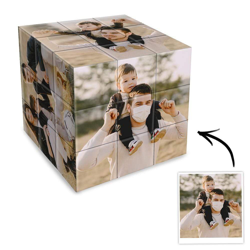 Photo Rubic's Cube Custom Rubic's Cube Gifts for Grandpa - auphotoblanket