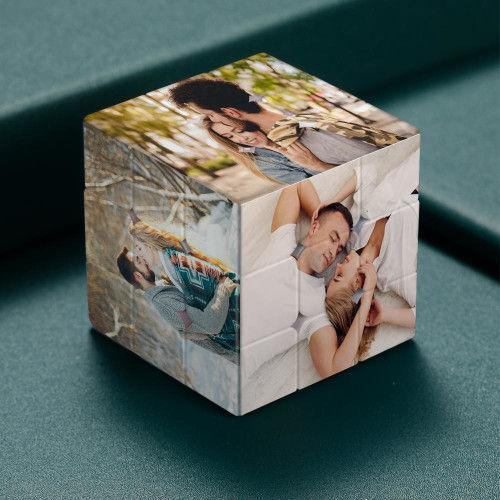Personalized Multiphoto Rubic's Cube Christmas Gifts For Her - auphotoblanket