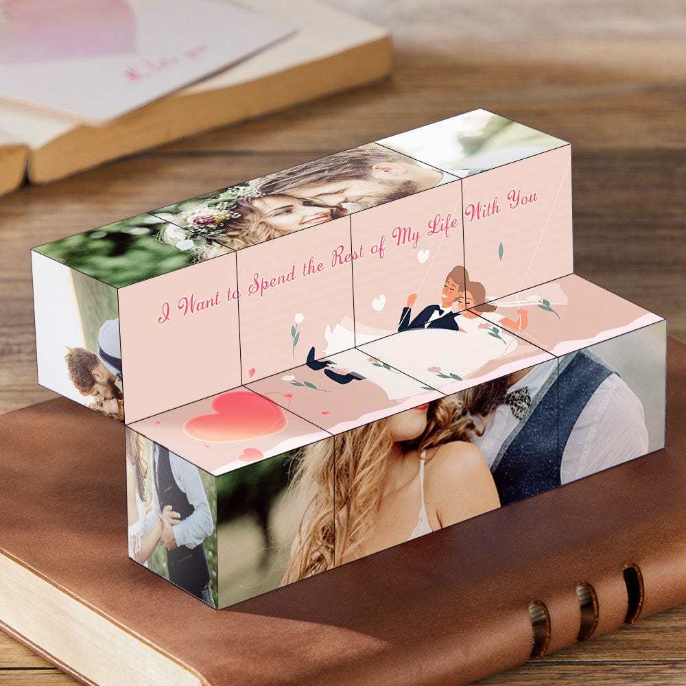 Custom Rubic's Cube Infinity Photo Cube Home Decoration To My Wife - auphotoblanket