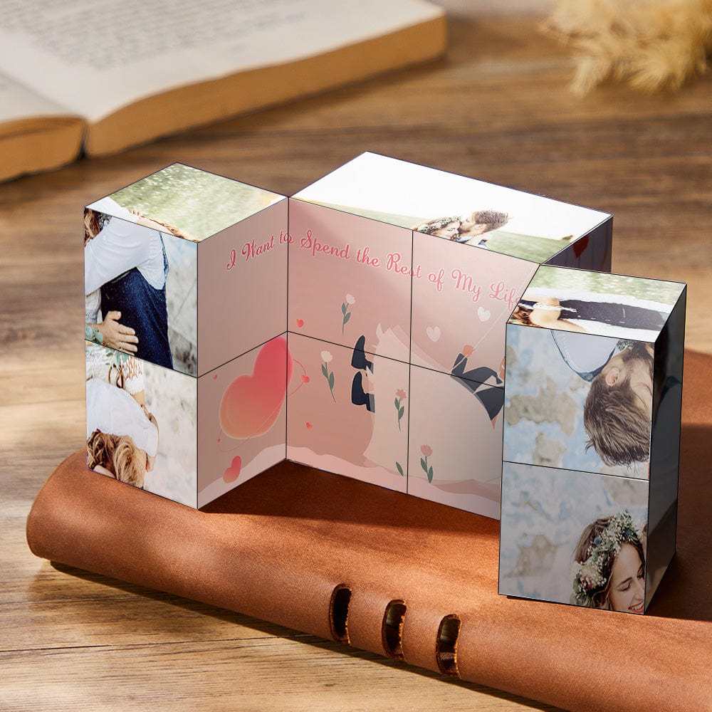 Custom Rubic's Cube Infinity Photo Cube Home Decoration To My Wife - auphotoblanket