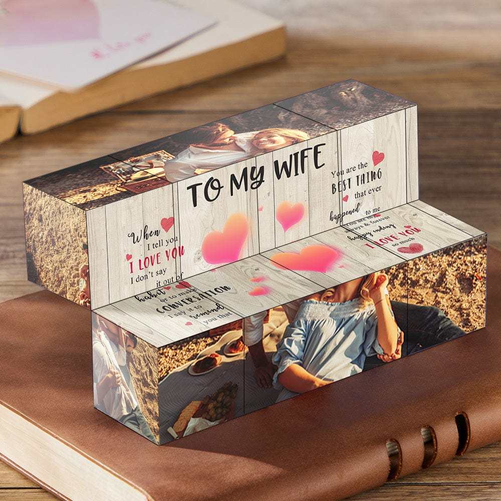 Custom Rubic's Cube Infinity Photo Cube Home Decoration To My Wife - auphotoblanket
