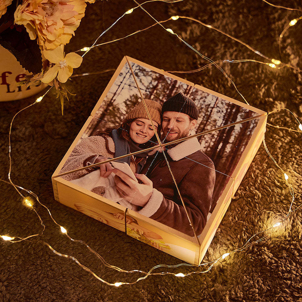 Custom Multiphoto Rubic's Cube Personalized Home Ornament Rubic's Cube - auphotoblanket