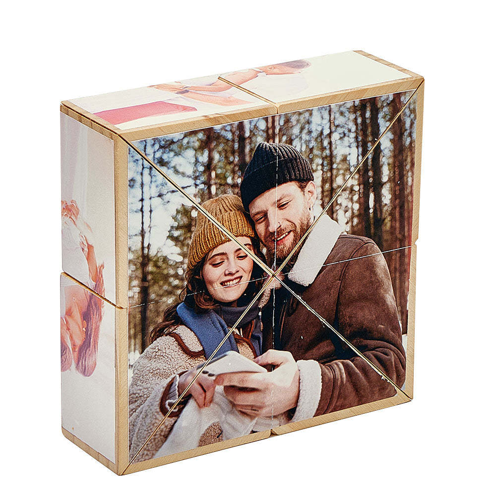 Custom Multiphoto Rubic's Cube Personalized Home Ornament Rubic's Cube - auphotoblanket