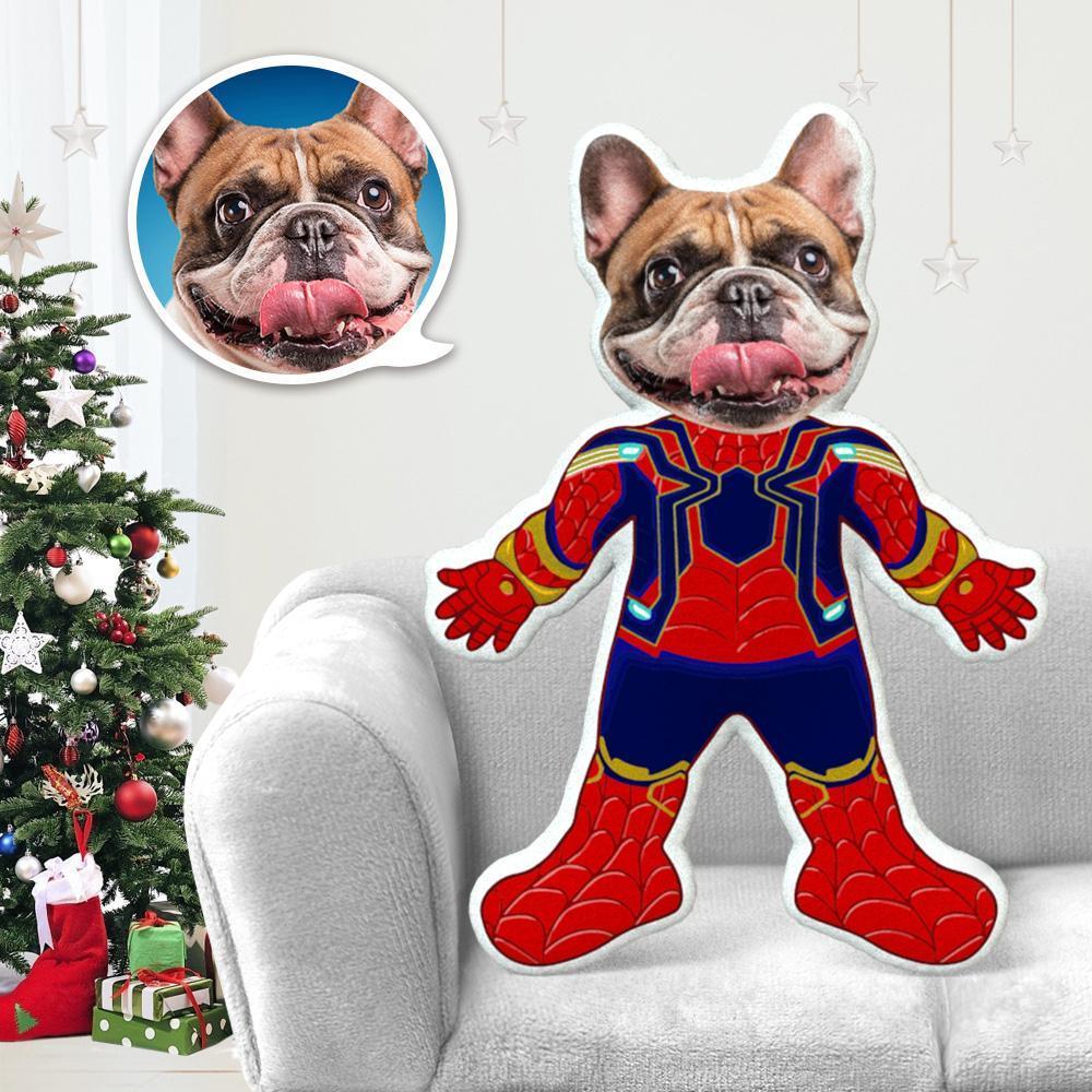 MiniMe Dog Costume Pillow Doll Dog Photo Pillow Dog Face Pillow Personalised Dog Pillow Custom Dog Pillow Dog Picture Pillow Iron Spider Costume