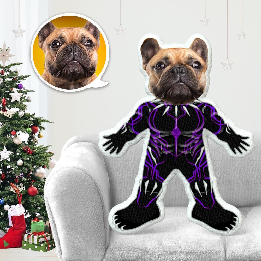 MiniMe Dog Costume Pillow Doll Dog Photo Pillow Dog Face Pillow Personalised Dog Pillow Custom Dog Pillow Dog Picture Pillow Black Panther Costume