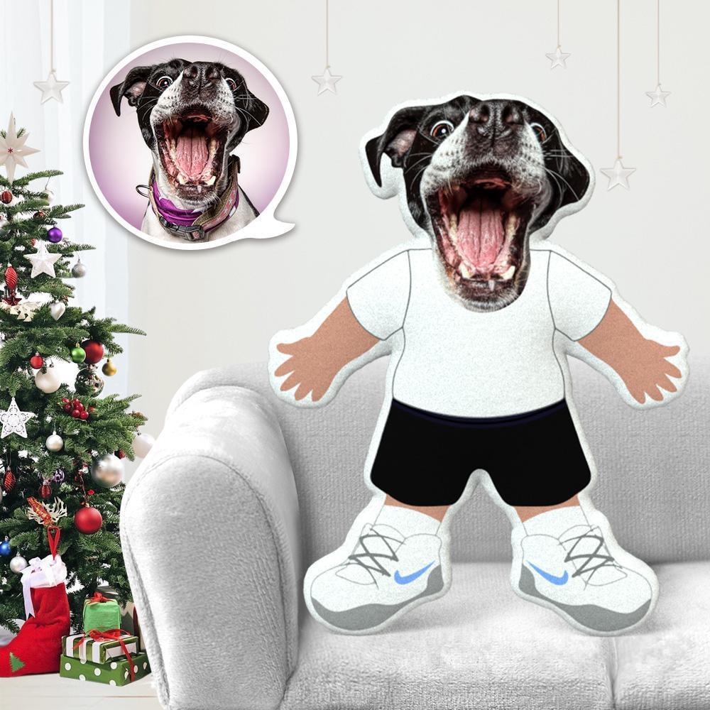 MiniMe Dog Costume Pillow Doll Dog Photo Pillow Dog Face Pillow Personalised Dog Pillow Custom Dog Pillow Dog Picture Pillow White Shirt Costume