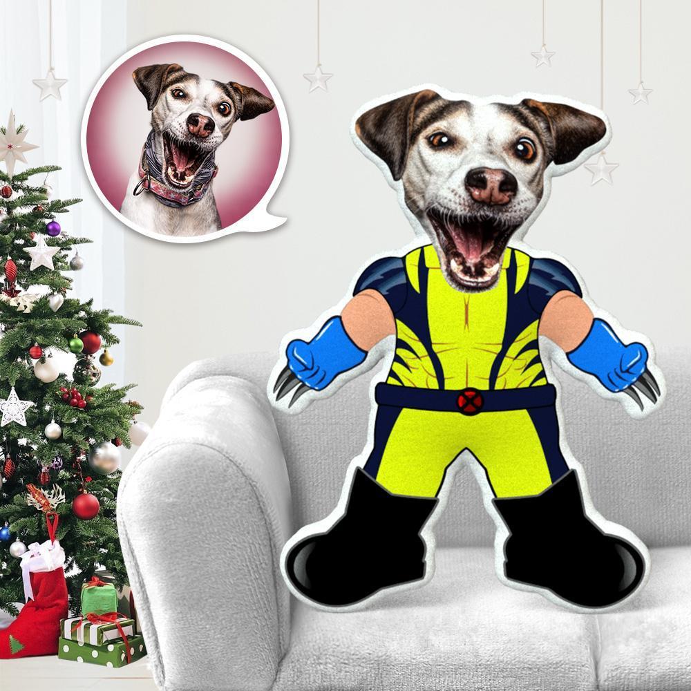 MiniMe Dog Costume Pillow Doll Dog Photo Pillow Dog Face Pillow Personalised Dog Pillow Custom Dog Pillow Dog Picture Pillow Wolverine Costume