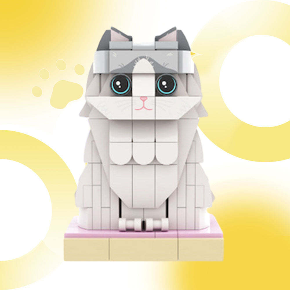 Fully Body Customizable 1 Pet Photo Custom Brick Figures Small Particle Block for Pet Lover - auphotoblanket