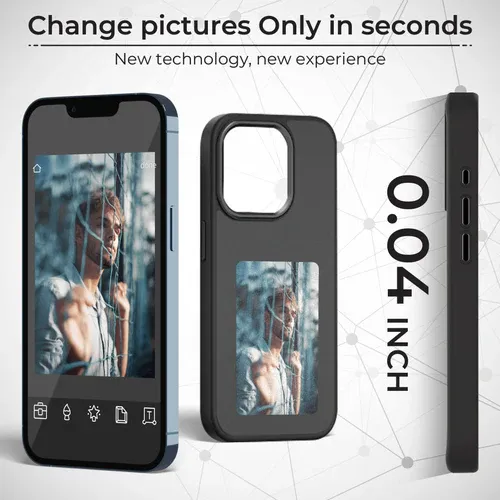 Personalized Custom Phone Case with E Ink Display Special Gift Idea Unique DIY Design - auphotoblanket