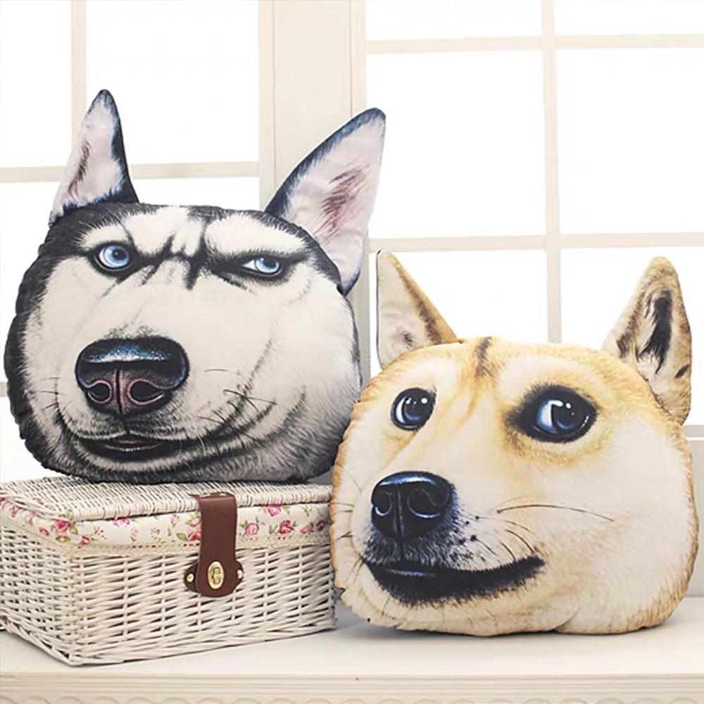 Custom Pet Photo Pillow, Custom Pet Face Pillow, 3D Portrait Pillow