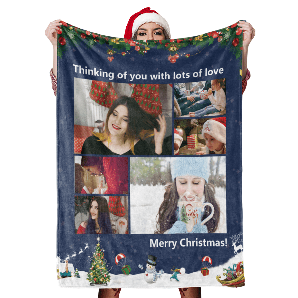 Christmas Blanket Gift Custom Blankets Personalised Photo Blankets Custom Collage Blankets