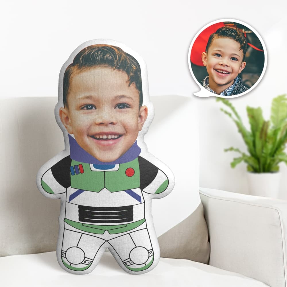 Buzz Lightyear Minime Throw Pillow Custom Face Pillow Personalized Cute Minime Pillow Gifts - auphotoblanket