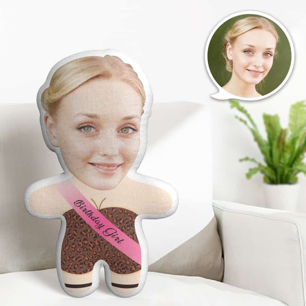 Cute Minime Throw Pillow Custom Face Pillow Birthday Gifts for Her - auphotoblanket