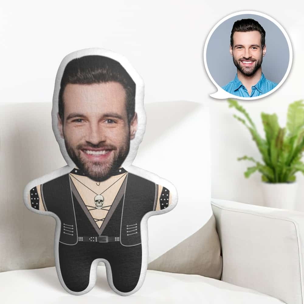 Cartoon Rocker Minime Throw Pillow Custom Face Pillow Personalized Cute Minime Pillow - auphotoblanket