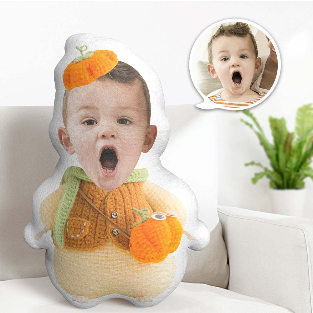 Custom Photo Face Pillow Baby Doll Pattern Personalized Pumpkin Face Pillow  Face Picture Pillow Doll Face Body Pillow - auphotoblanket