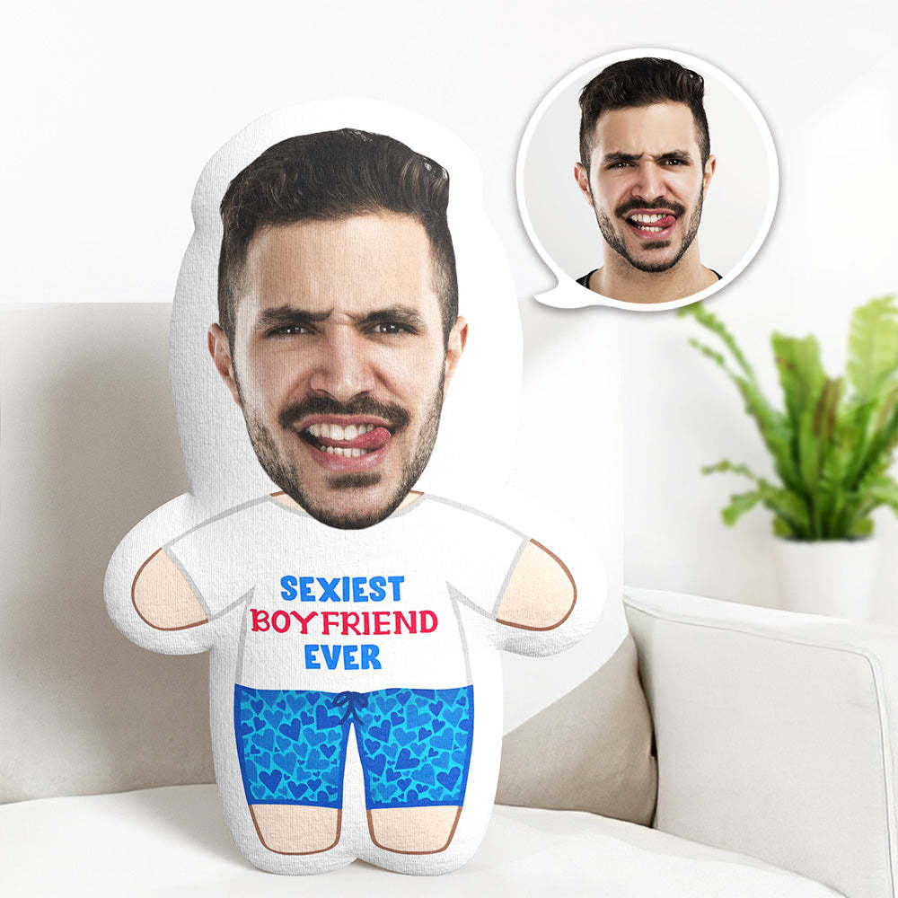 Custom Pillow Face Body Pillow Sexiest Boyfriend Ever Minime Pillow Personalized Doll Couple Gifts - auphotoblanket