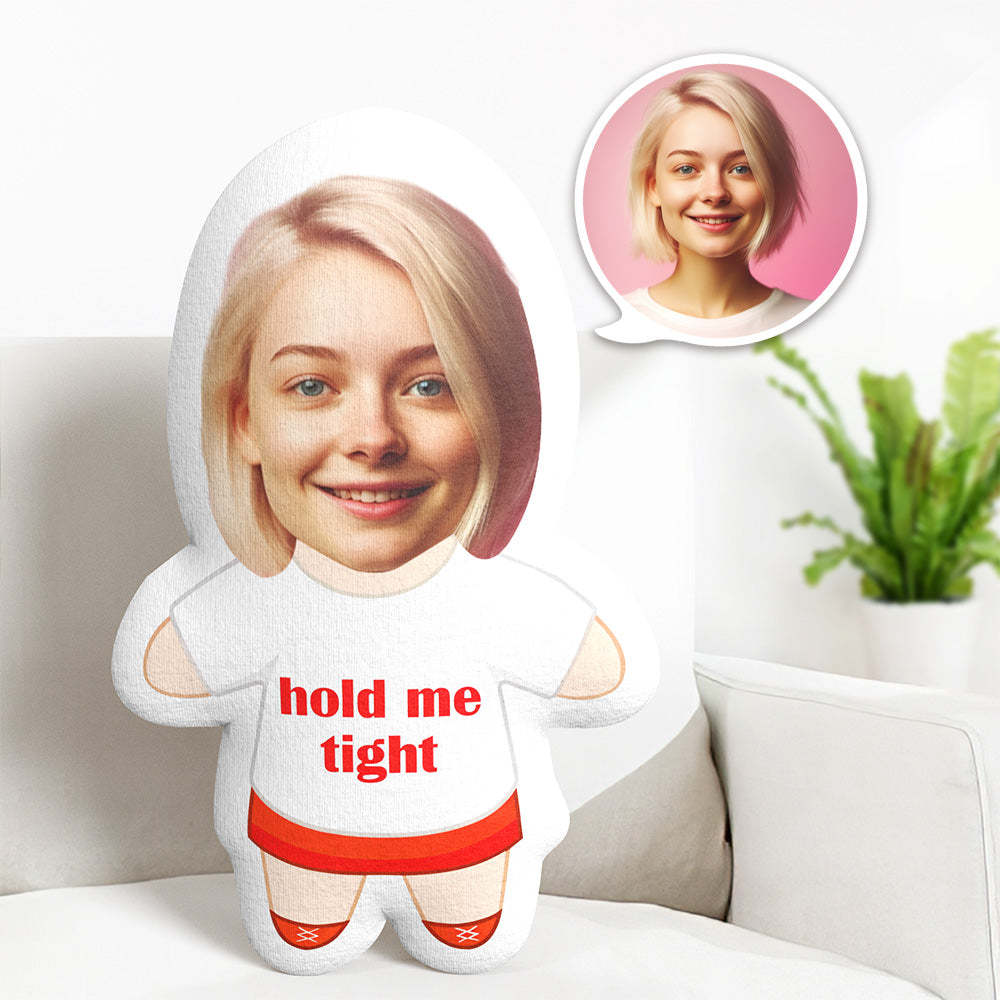 Custom Pillow Face Body Pillow Hold Me Tight Minime Pillow Personalized Doll Couple Gifts - auphotoblanket