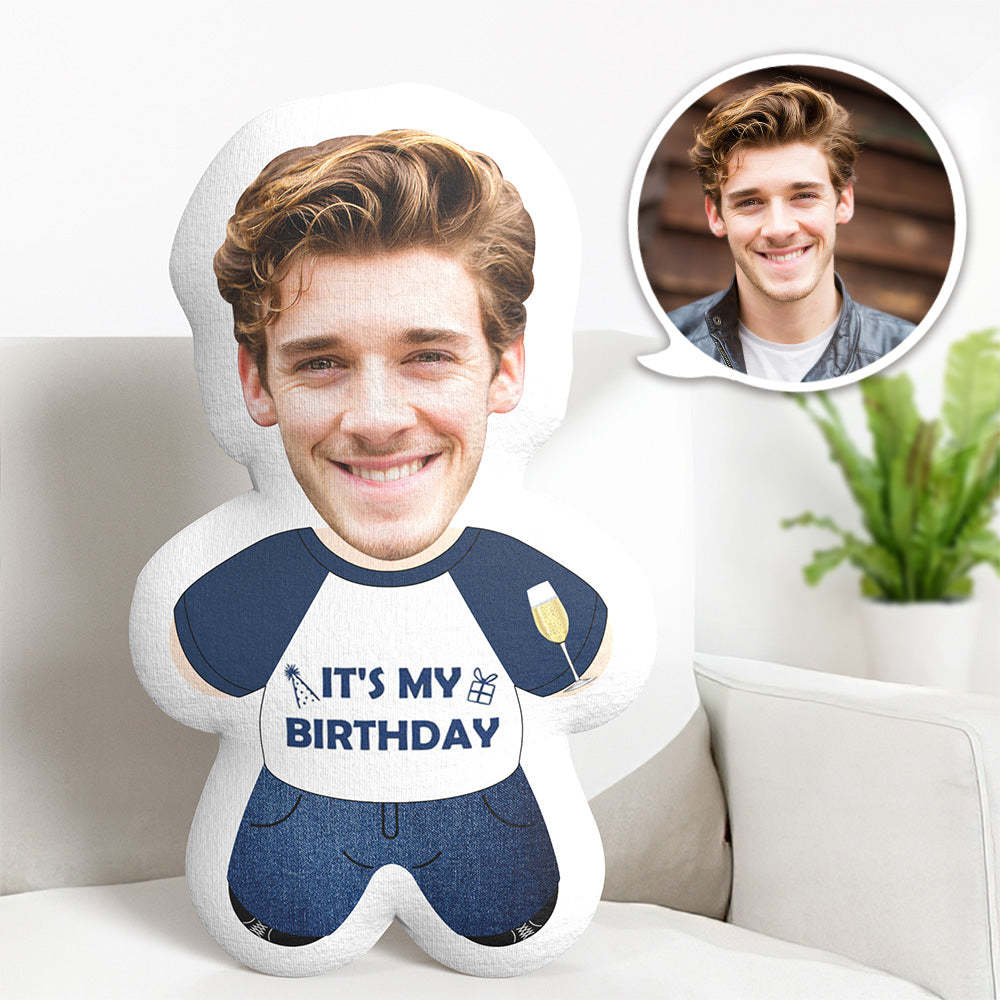 Custom Pillow Face Body Pillow It's My Birthday Pillow Birthday Minime Pillow - auphotoblanket