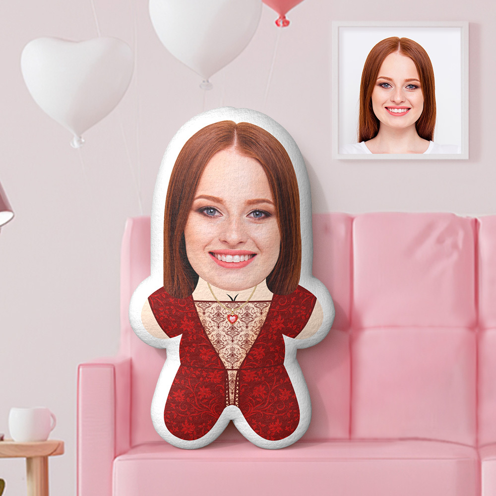 Custom Minime Throw Pillow Juliet Face Pillow Personalized Photo Minime Pillow - auphotoblanket