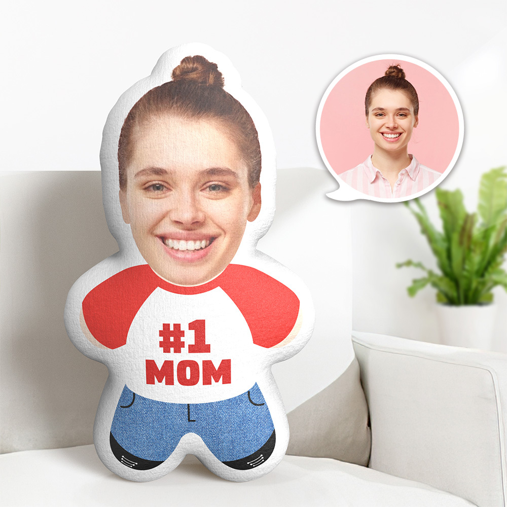 Custom Face Minime Pillow No.1 Mom Pillow Gifts for Mother - auphotoblanket