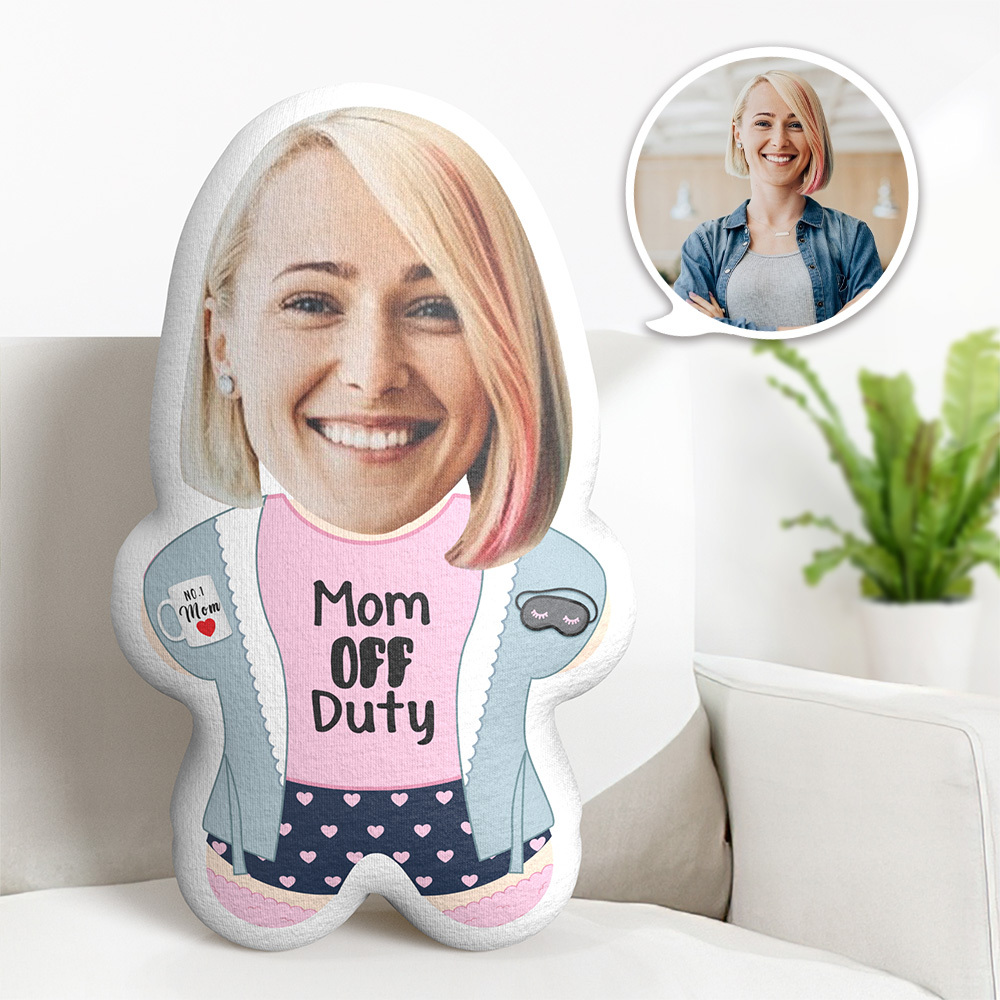 Custom Minime Pillow Mom Off Duty Face Pillow Gifts for Mother - auphotoblanket