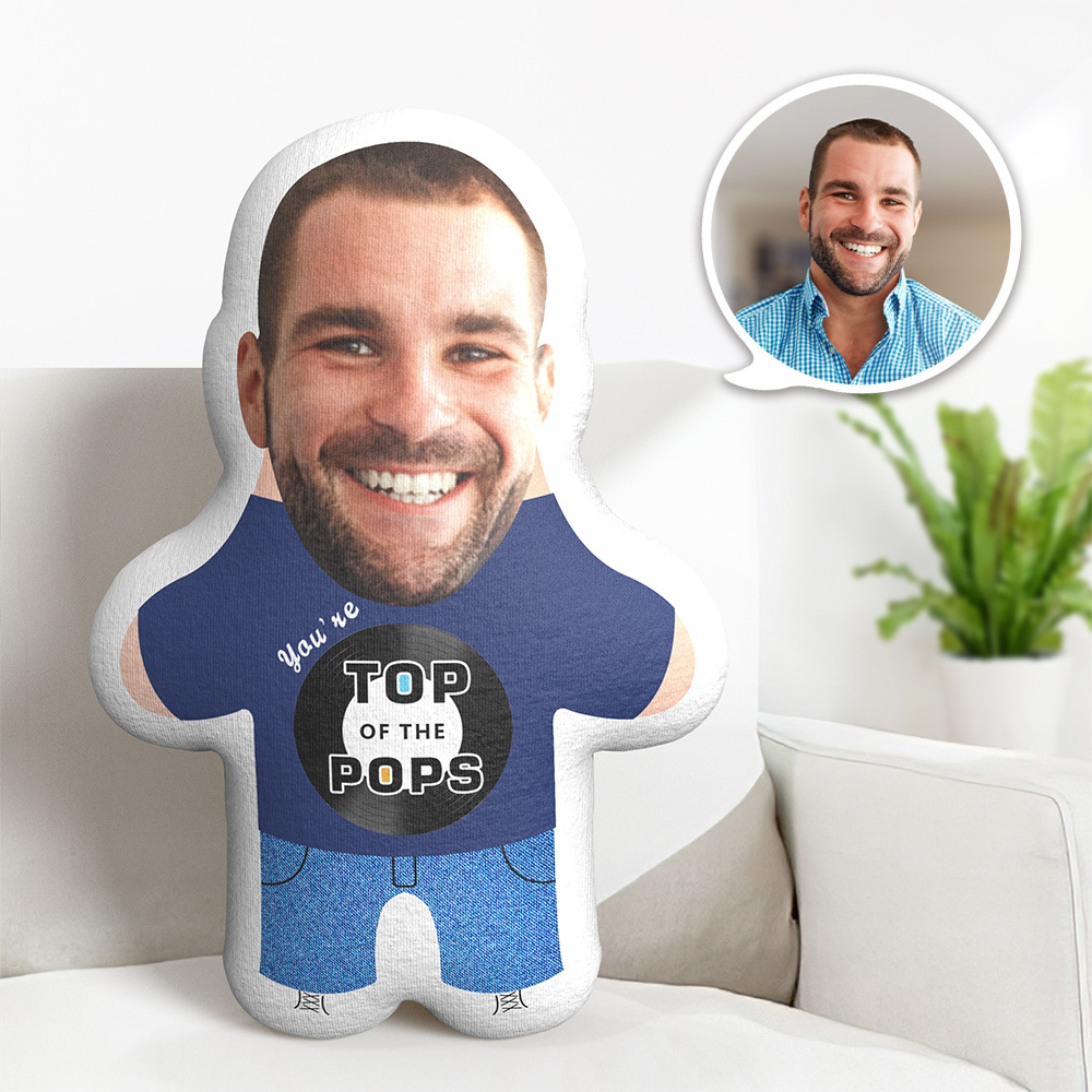 Custom Minime Pillow You're Top of The Pops Face Pillow for Father's Day Novelty Gift - auphotoblanket