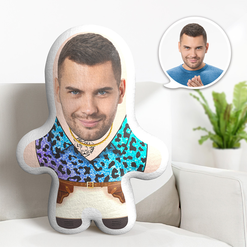 Custom Minime Pillow Leopard Print Shirt Personalized Photo Pillow - auphotoblanket