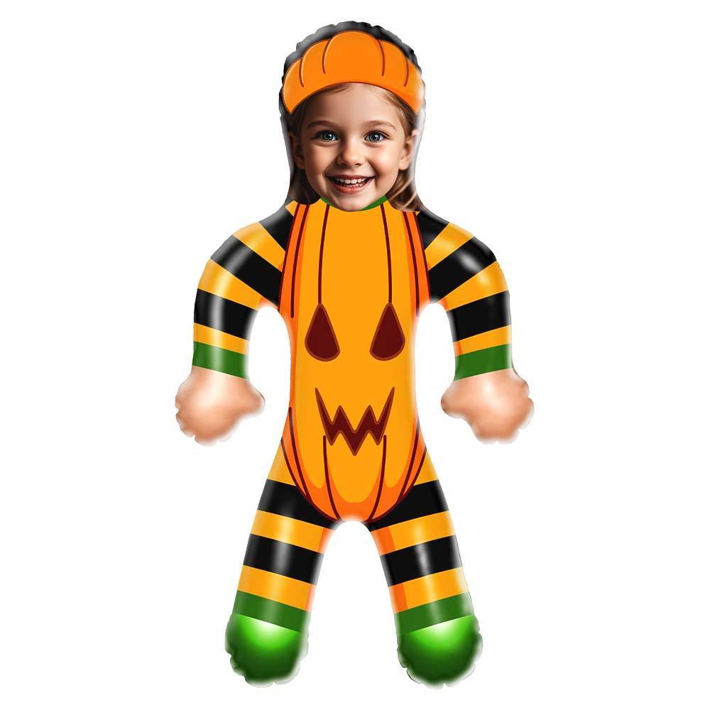 Halloween Cute Pumpkin Air MiniMe Dolls, Personalized Blow Up dolls, Halloween Gifts for Kids - auphotoblanket