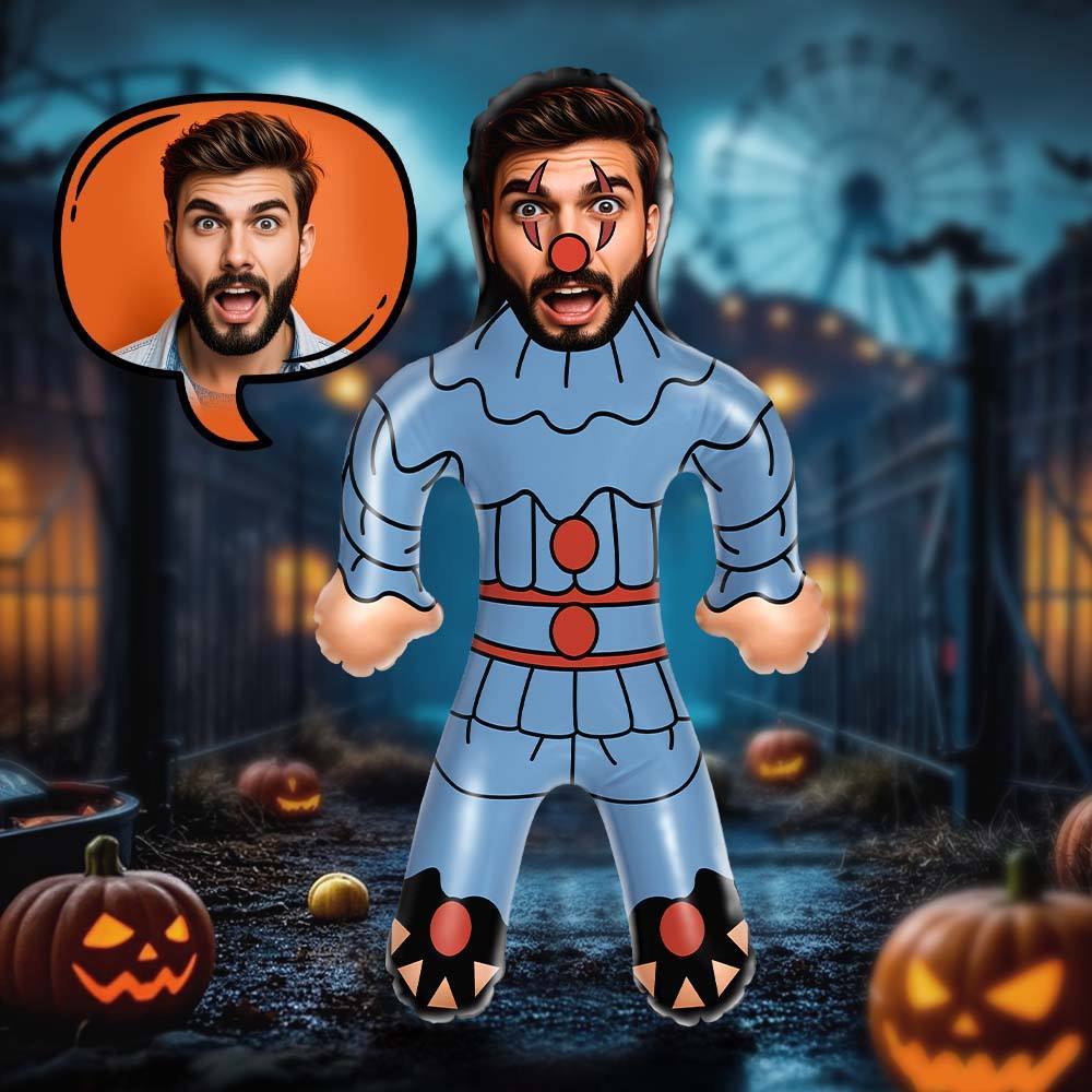 Classic Halloween Air MiniMe Doll Horror Clown Blow Up Doll Create A Horror Halloween Balloon Gift - auphotoblanket
