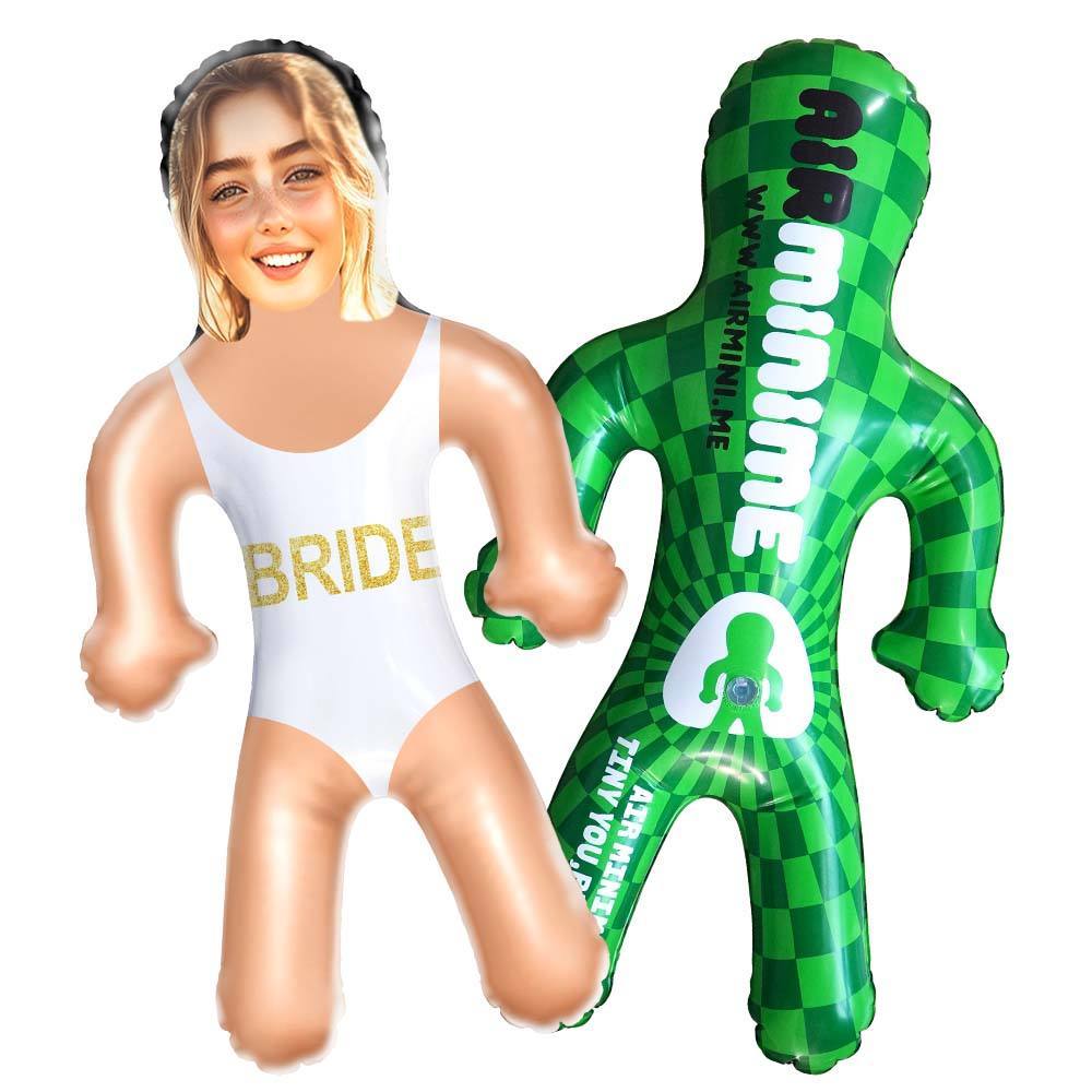 Personalized Bride Swimming Blow Up Dolls Funny Bridal Bachelorette Gifts for Her - auphotoblanket