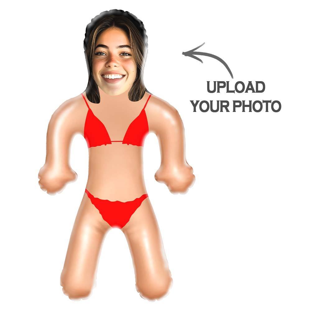 Personalized Bikini Blow Up Dolls Funny Inflatable Doll Party Favors Gifts for Her - auphotoblanket
