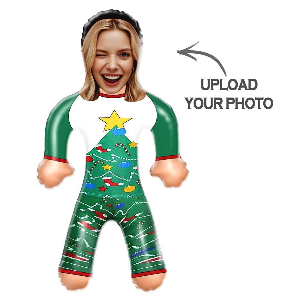 Custom Blow Up Doll Green Christmas Pyjama Set Air Minime Doll Funny Inflatable Christmas Gift - auphotoblanket